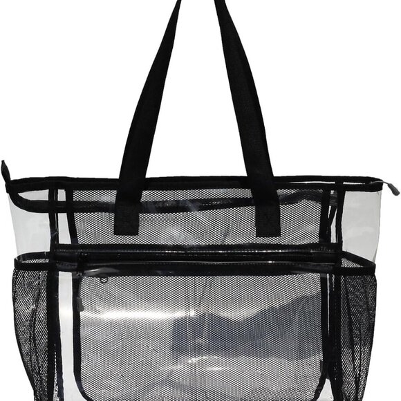 Lightweight Clear Tote Bag with Strong Shoulder Strap - 19x6x14 for Easy Carry - Picture 5 of 9
